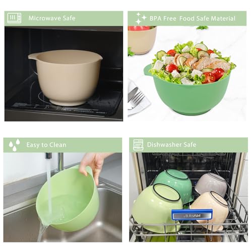 Classic Mixing Bowls Set of 4 (Mixed Green)