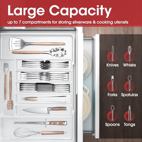 Silverware Drawer Organizer (Large / White)