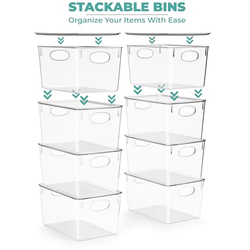 Clear Toy Storage Bins with Lids (Large / 4 Pack)