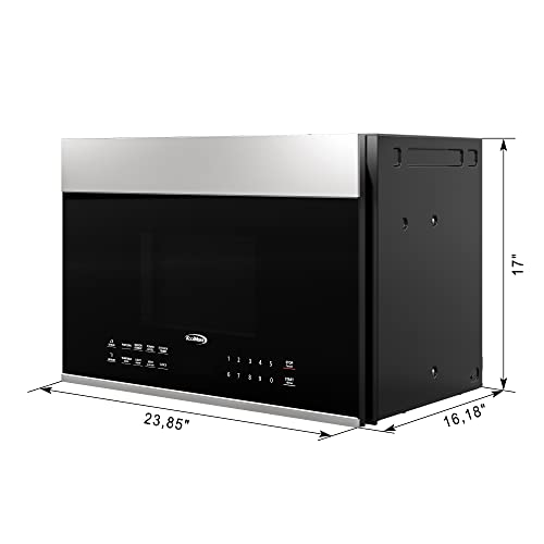 1.3 cu. ft. 24 inch Over The Range Stainless Steel Microwave (Black / 24 in/1.3 Cu. Ft.)