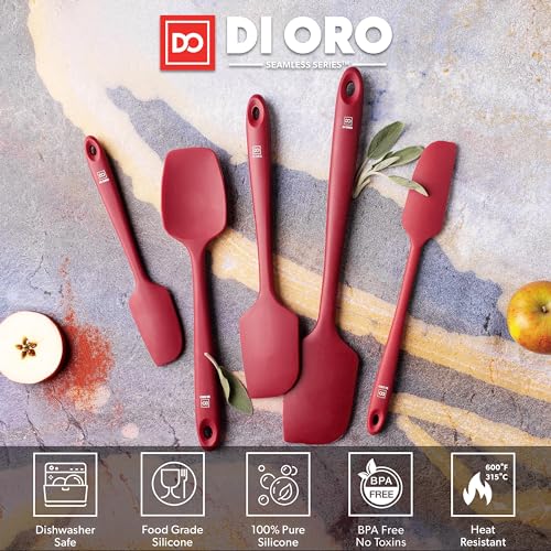 DI ORO Silicone Spatula Set (Red)