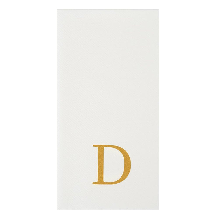 Gold Letter D Monogram Linen (Gold / 2000 Count / D)