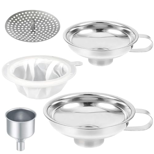 Stainless Steel Food Canning Funnels for Kitchen Use