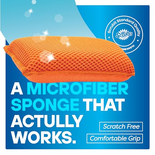 Reusable Sponges for Dishes (Orange)