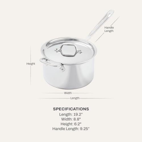 D3® Stainless Steel 4 Qt Saucepan with Lid (4 Qt Saucepan with Lid)