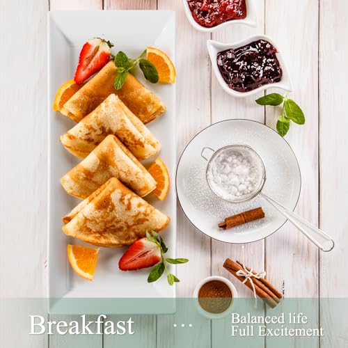 14" Rectangular Platters Set of 4 (White 2)