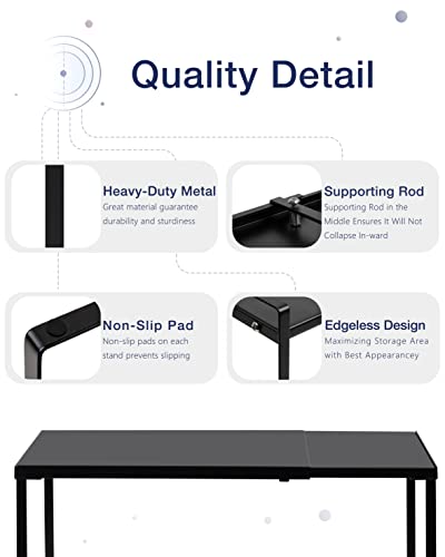Expandable Cabinet Shelf (Black / 11.8’’D * 14.56-24.6’’W * 8.46’’H)