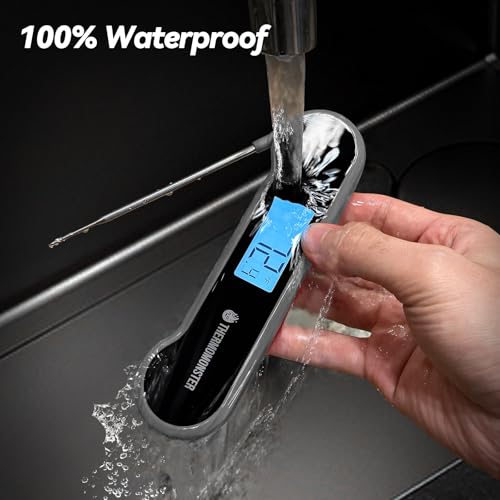 0.5 Sec Instant Read Meat Thermometer Digital for Cooking (Grey)