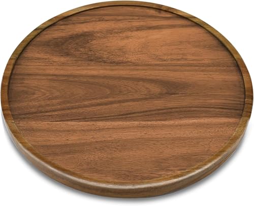 10" Acacia Wood Lazy Susan Organizer Kitchen Turntable for Cabinet Pantry Table Organization (Acacia One Pack / 10")