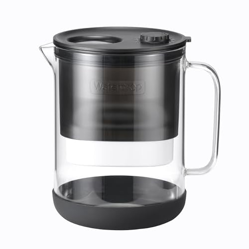 PT 72BL Glass Water Filter Pitcher (Black)