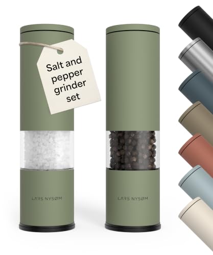 Salt and Pepper Grinder Set Manual (Sage Green / Set of two manual grinders)
