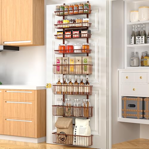 Over The Door Pantry Organizer (Brown / 8-Tier)