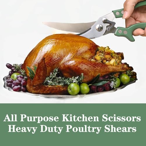 Heavy Duty Poultry Shears (Green)