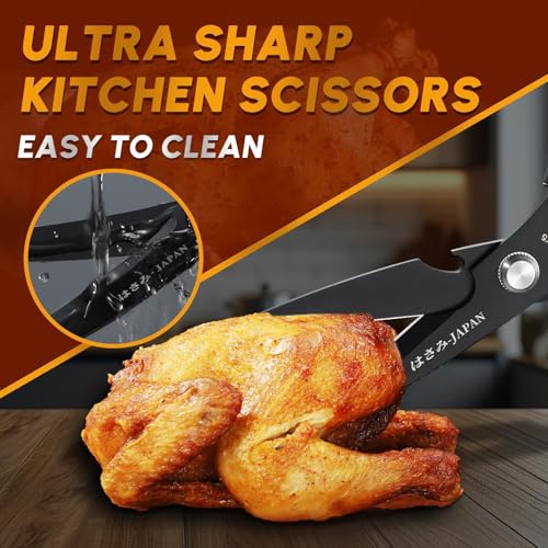 Kitchen Scissors Set Upgraded (Silver & Black)