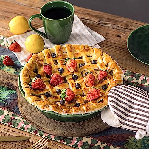 Ceramic Pie Pan (Green)