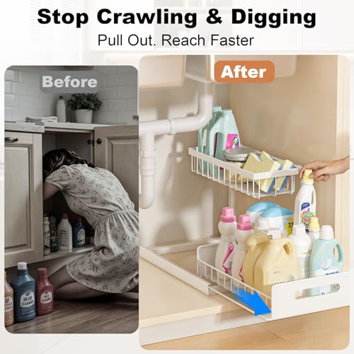 Under Sink Organizer (White / 2 Pack)