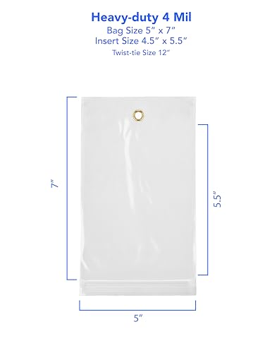 GPI 5" x 7" Reclosable Zip Bags with Bottom Hang (5" x 7")