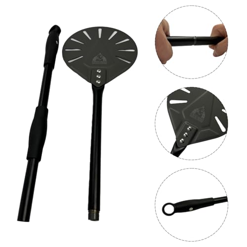 7 Inch Perforated Turning Pizza Peel with Long Handle (Platinum - Perforated Anodized / 7" Turning Peel - 35" Overall)