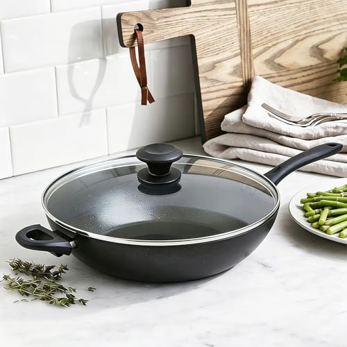 10.25 In Glass Lid for Frying Pan (10.25 in / Black / Round)