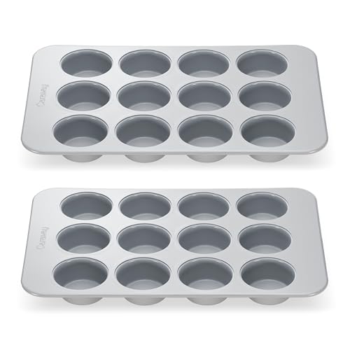 Non Stick Ceramic (Gray / 2x Muffin Pan (12 Cup))