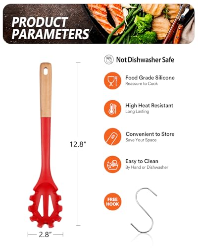 Silicone Pasta Fork (Red)