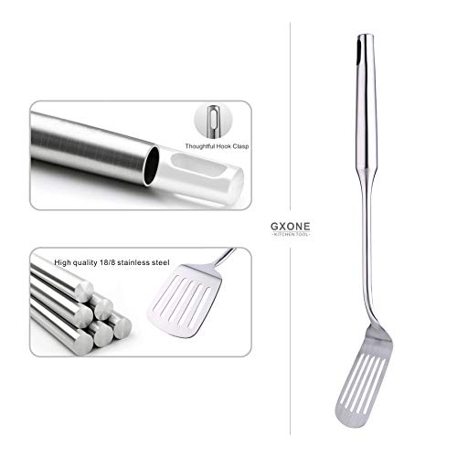 Slotted Turner & Spatula for Cast Iron Skillet Grilling Cooking (Slotted Spatula)