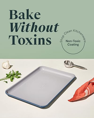 Non Stick Ceramic Medium Baking Sheet Duo (Slate / 2x Medium 10" x 15")
