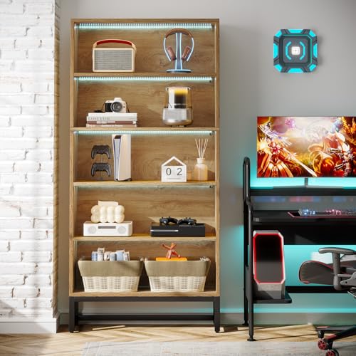 Tall Bookcase and Bookshelf (Brown)