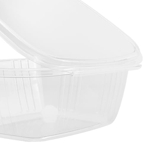 32 oz Clear Plastic Clamshell Containers with Hinged Lids (32oz)