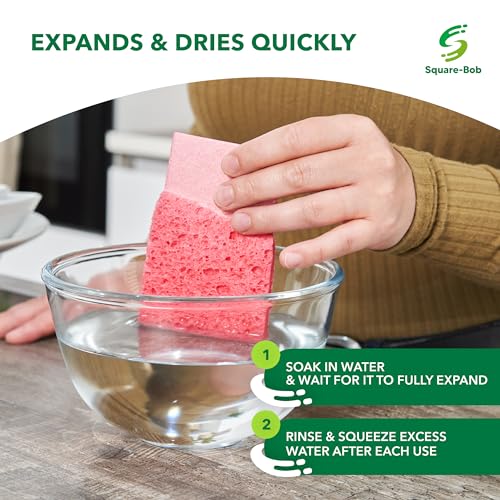 Compressed Non Scratch Kitchen Sponges (Pack of 24)