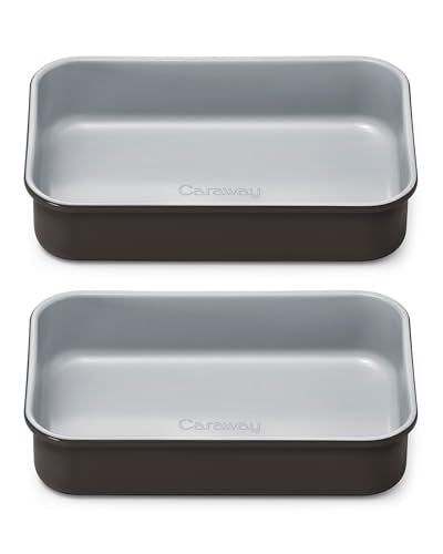 Non Stick 9" x 6.5" Small Rectangle Baking Pan Duo (Black / Mini Rectangle Pan Duo)