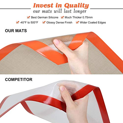 Best German Silicone Baking Mat (Standard Baking Mat / 16.5"L x 11.6"W)
