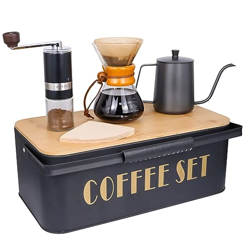 Pour Over Coffee Maker Set Portable Pour Over Set (dark)