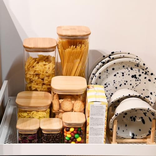 Glass Food Storage Jars Square 44oz (Square-44oz3pc)