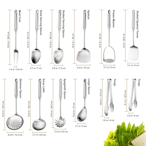304 Stainless Steel Cooking Utensils Set