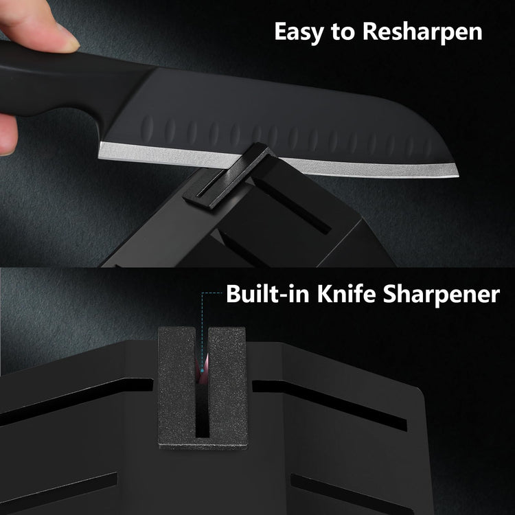 15 Piece Knife Set with Block (EX Black / 15 pieces)