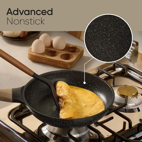 26pcs Non Stick Pots and Pans Set (Black / 26 Piece)