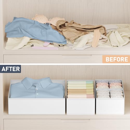 Drawer Organizer Clothes 24 Pack (White / 24 Pack)