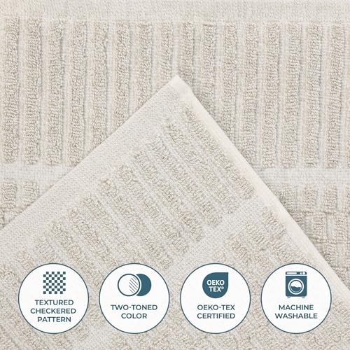 Juno Viscose Cotton Blend Medium Weight Towels (12 Piece Towel Set / Beige)