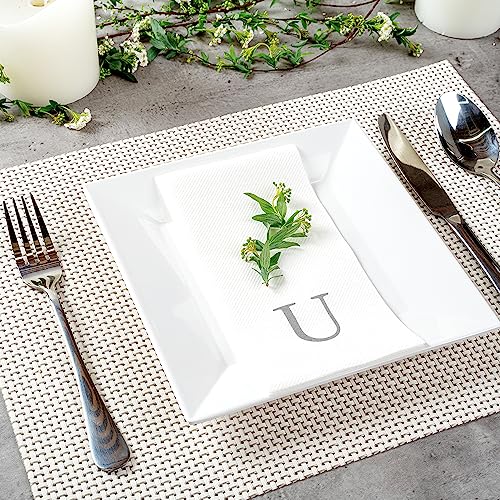 Silver Letter U Linen (Silver / 2000 Count / U)