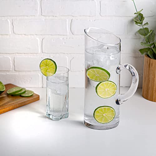 Glass Water Pitcher with Spout (Clear / 58 Ounces)