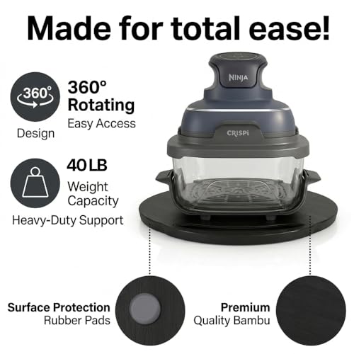 Round Sliding Tray for Pressure Cooker & Air Fryer (Black / 13" Round)
