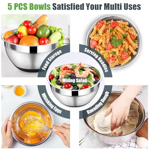 Mixing Bowls with Lid Set (Black)