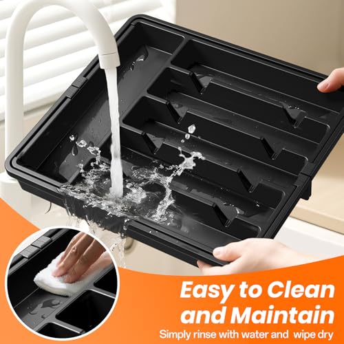 Large Silverware Organizer (Black)