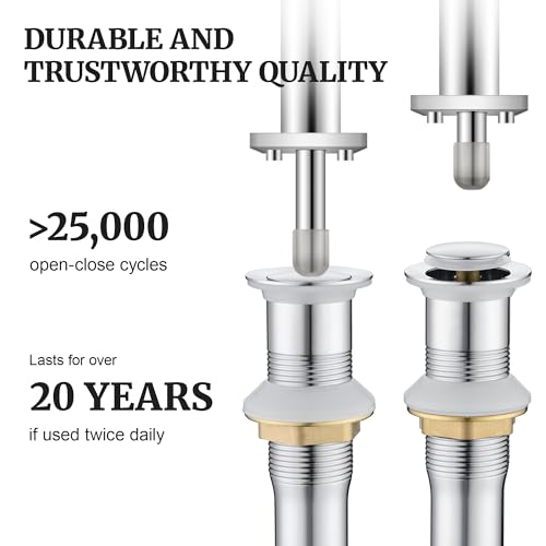 Bathroom Sink Stopper (Without Overflow / Chrome)