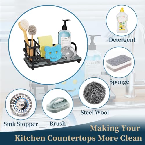 Sponge Holder for Kitchen Sink (Black)