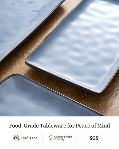 Serving Platters Set of 3 Sizes (Blue)
