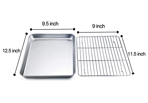 Baking Sheet with Cooling Rack Set (12.5 x 9.5 x 1inch)