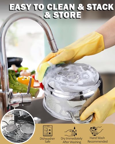 Basics Stainless Steel Cookware Sets (6 Pieces / Stainless Steel Silver Handle)