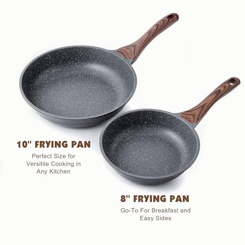 Nonstick Frying Pan Skillet (10 Inch / Gray)